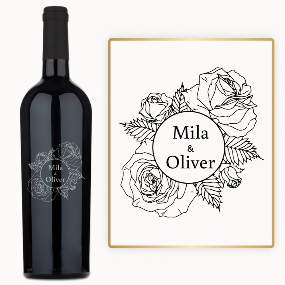 Rose Bouquet Names – Custom Engraved Wine