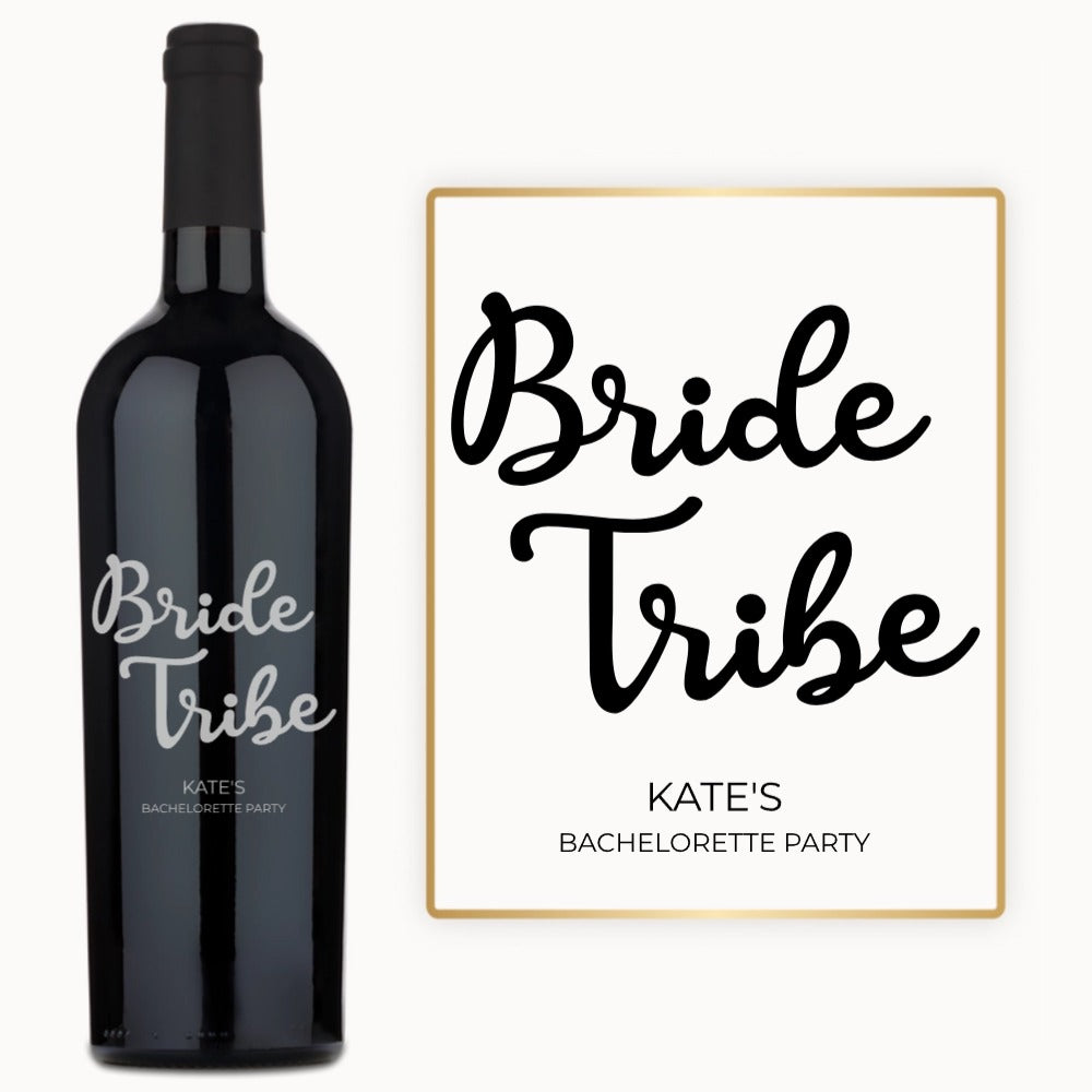 Bride Tribe - Engraved Bachelorette Wine