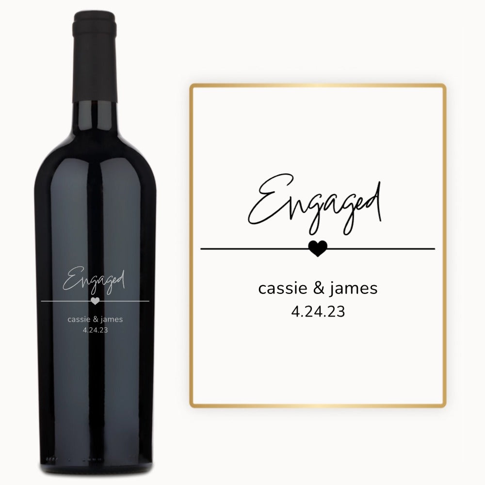 Just Engaged – Custom Engraved Wine
