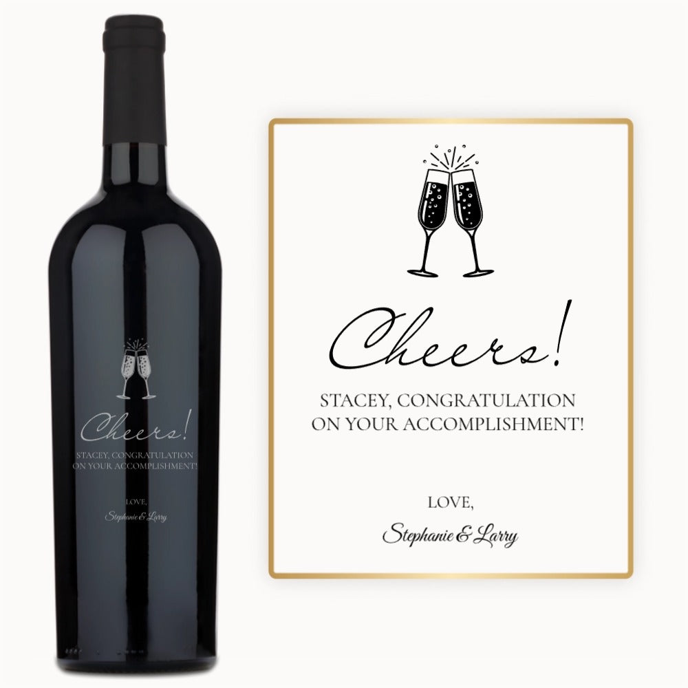 Celebration Cheers – Custom Engraved Wine