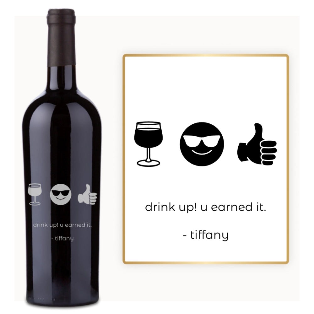 Emoji Celebration – Custom Engraved Wine