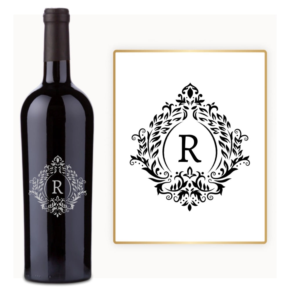 Victorian Crest Monogram – Custom Engraved Wine