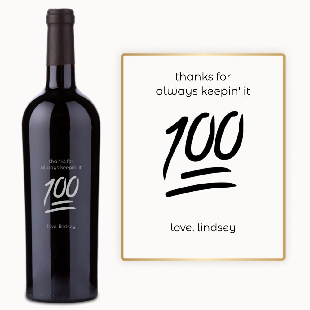 Keep It 100 – Engraved Wine