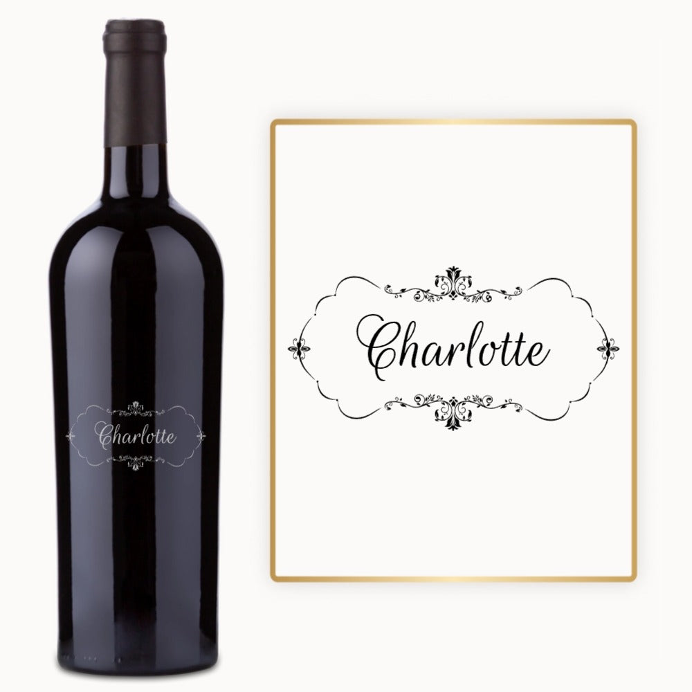 Decorative Monogram Frame – Custom Engraved Wine