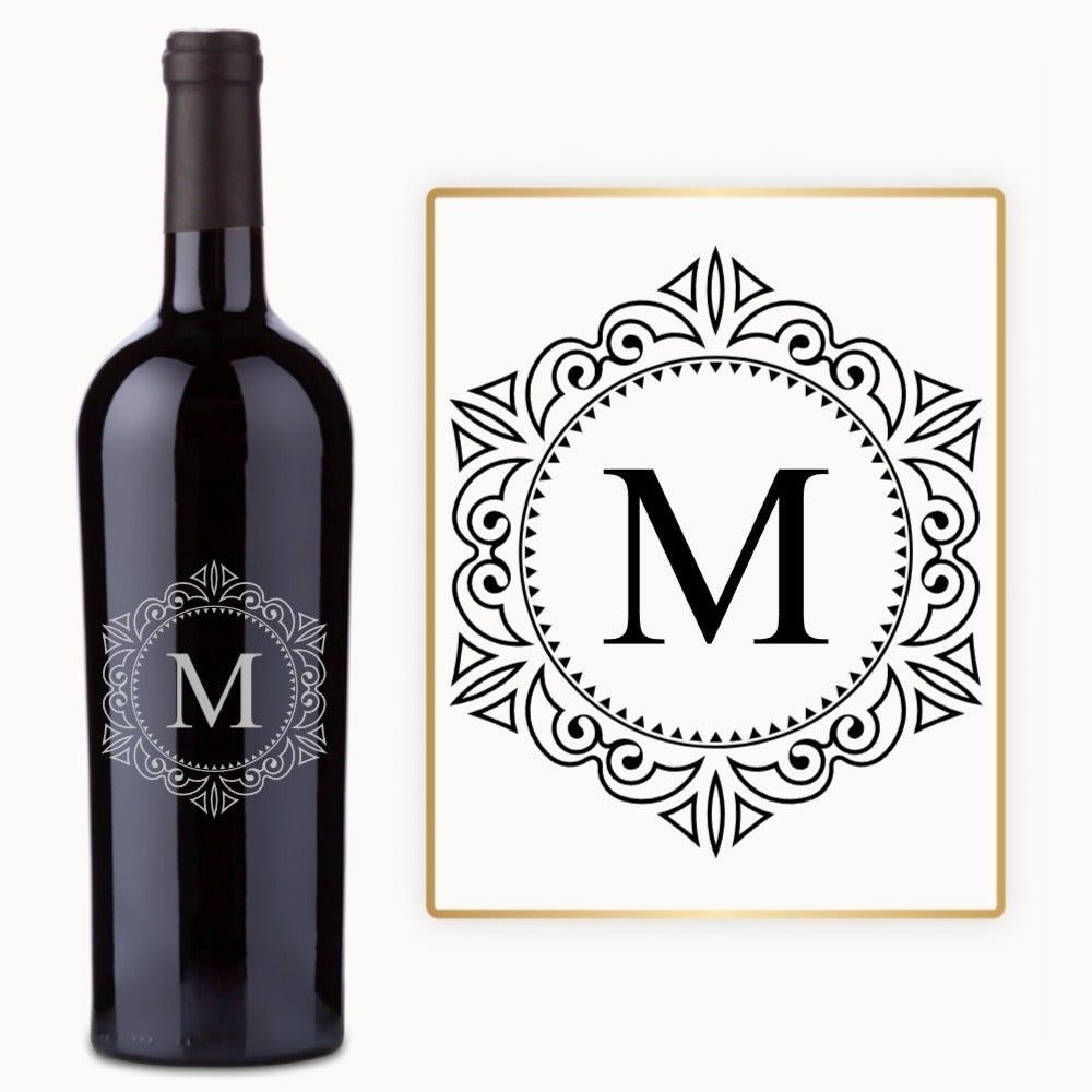 Filigree Monogram – Custom Engraved Wine