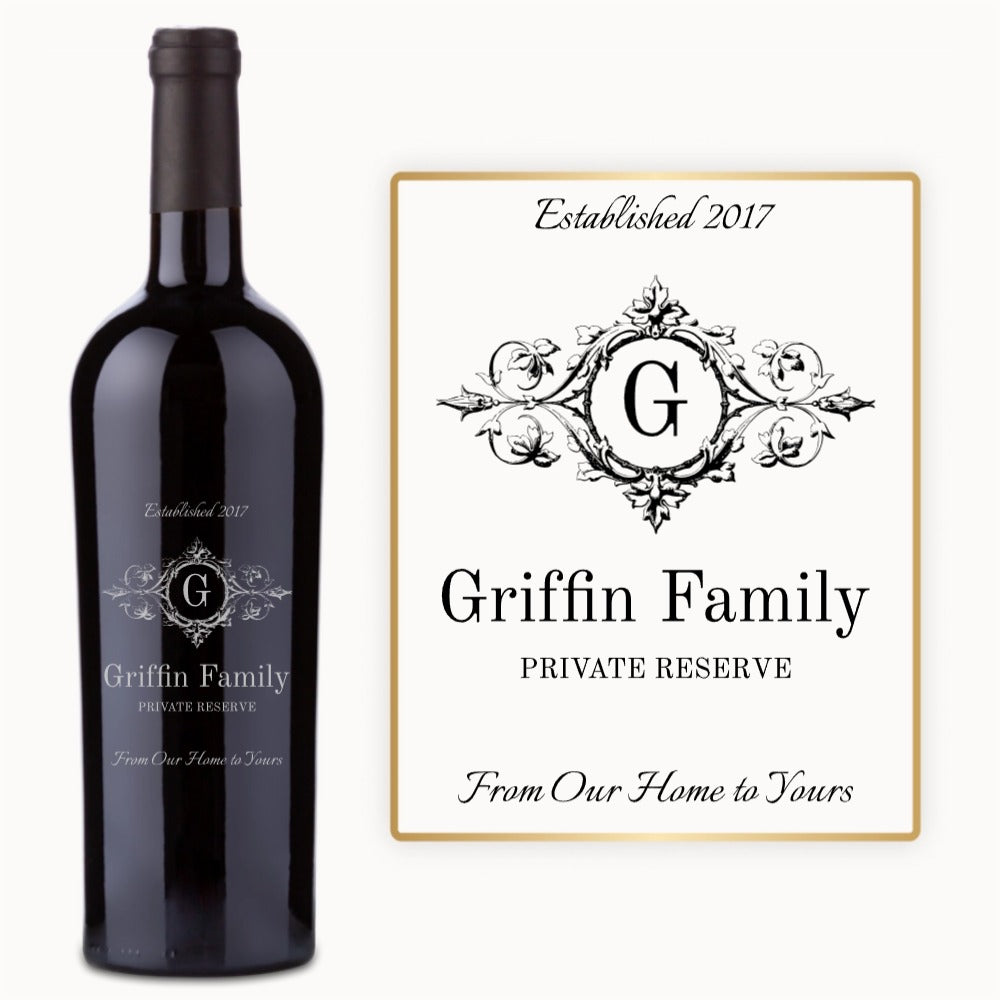 Heritage Monogram – Custom Engraved Wine