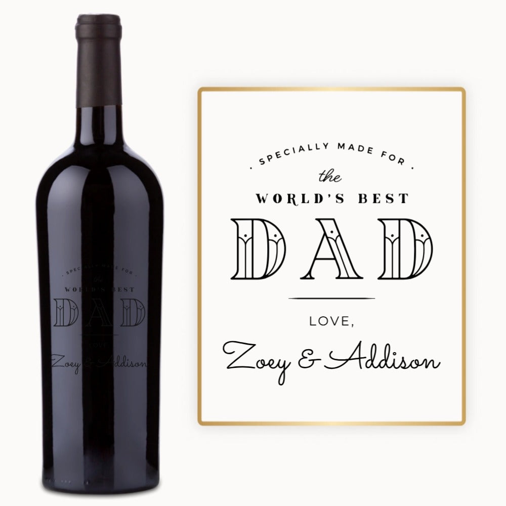 World’s Best Dad – Custom Engraved Wine