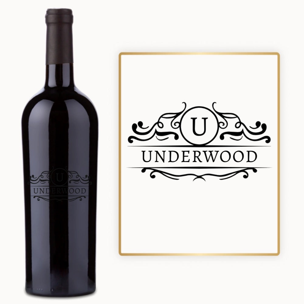 Circle Crest Monogram – Custom Engraved Wine