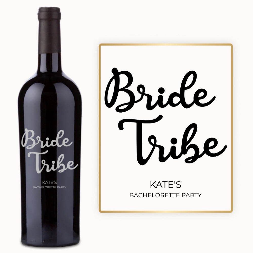 Bride Tribe - Engraved Bachelorette Wine