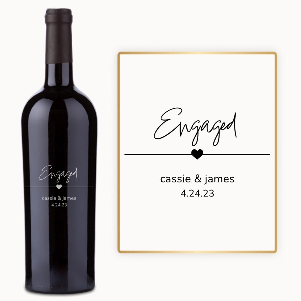 Just Engaged – Custom Engraved Wine
