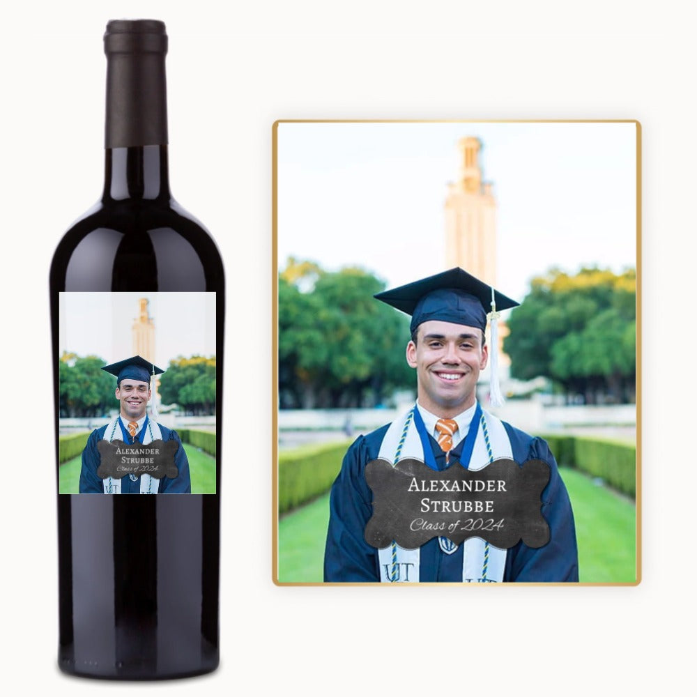 Graduate Photo Keepsake – Custom Label Wine