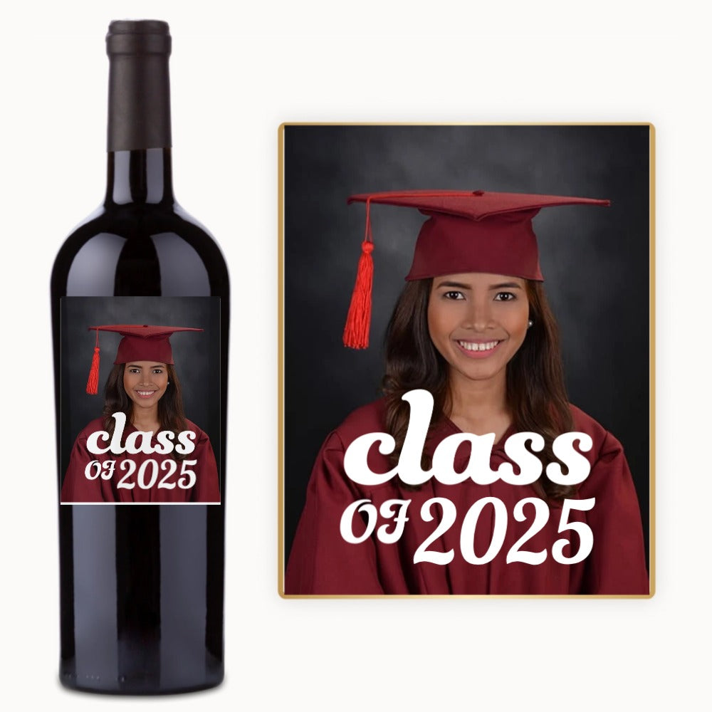 Graduation Photo Class Year – Custom Label Wine