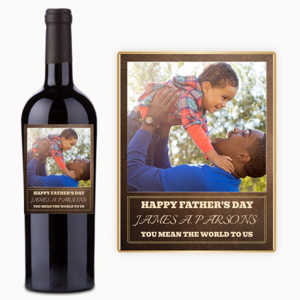 Father’s Day Photo Frame – Custom Wine Label
