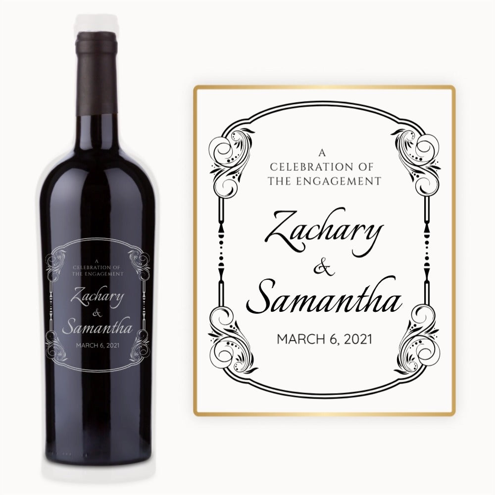 Art Nouveau Frame – Custom Engraved Wine