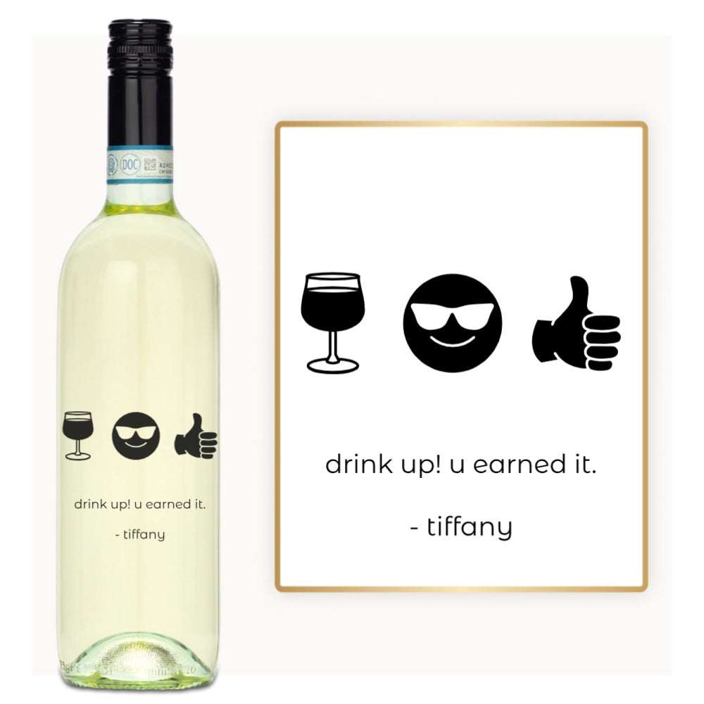 Emoji Celebration – Custom Engraved Wine
