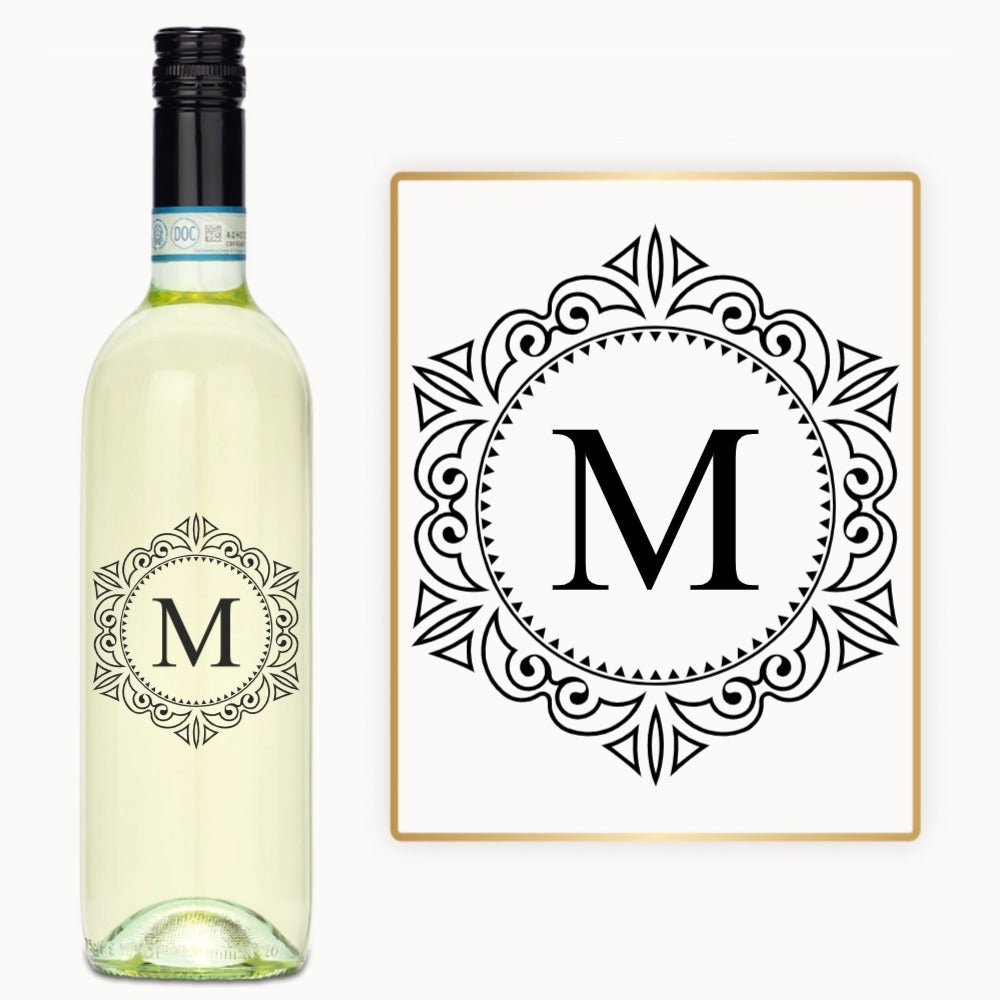 Filigree Monogram – Custom Engraved Wine