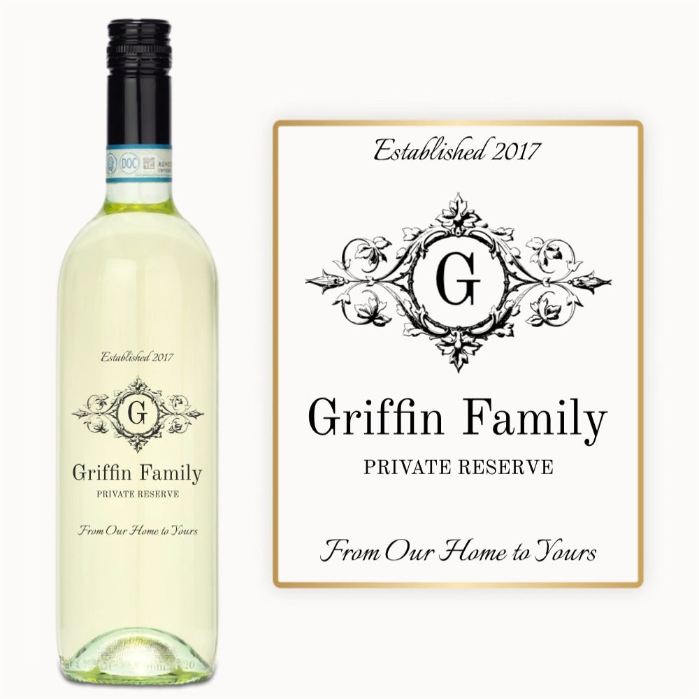 Heritage Monogram – Custom Engraved Wine