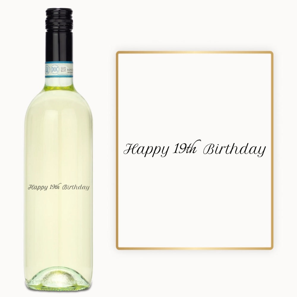Milestone Birthday Script – Custom Engraved Wine