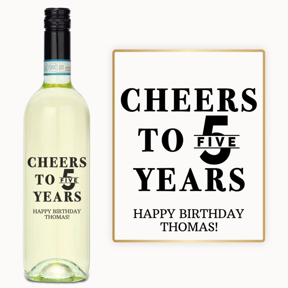 Cheers to 40 Years – Custom Engraved Wine