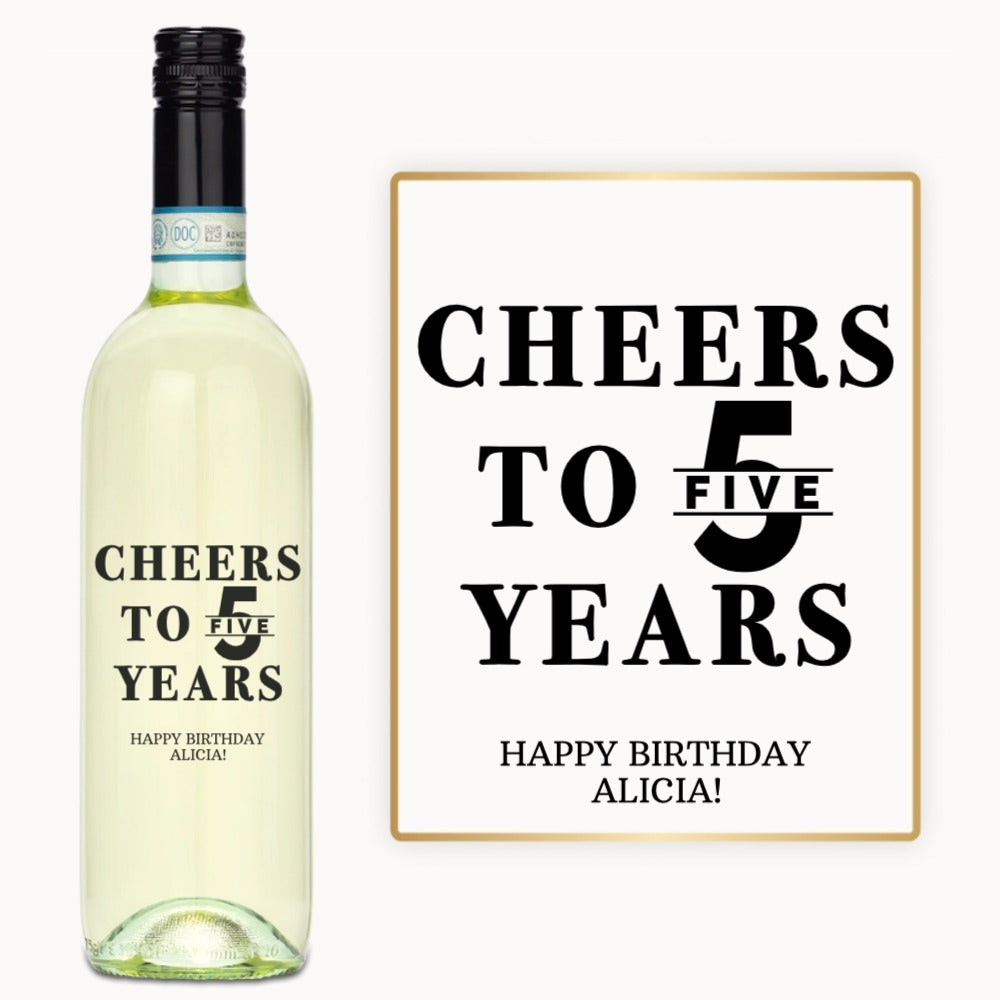 Cheers to 21 – Custom Engraved Birthday Wine