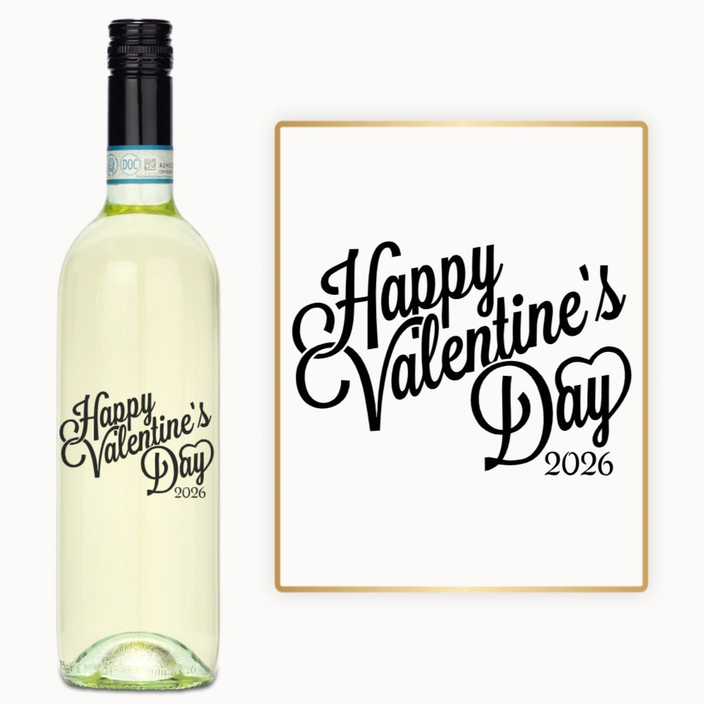 Valentine’s Day Script – Custom Engraved Wine