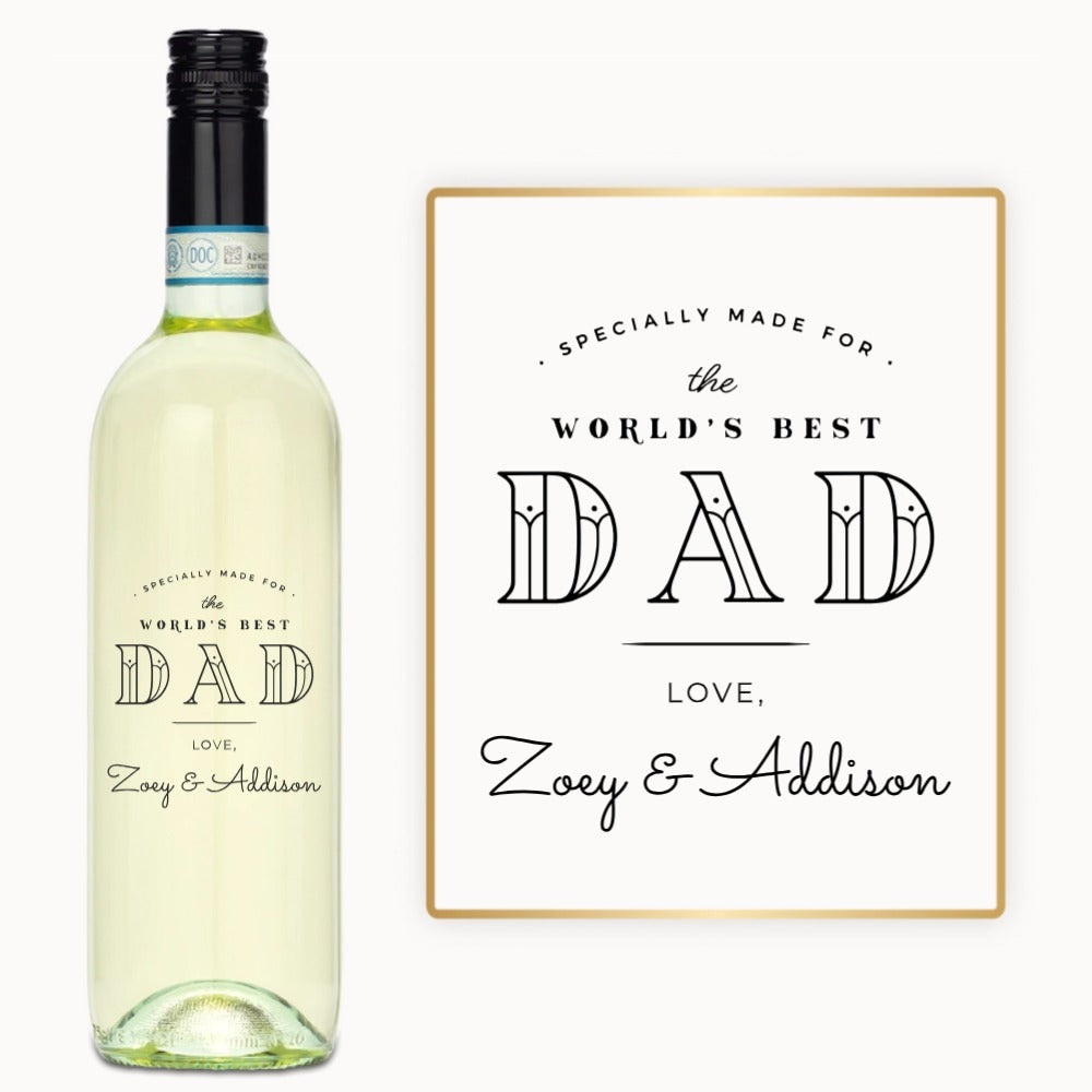 World’s Best Dad – Custom Engraved Wine