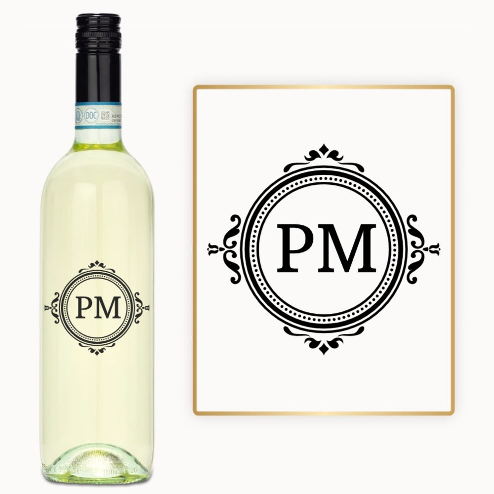 Circle Monogram Initial – Custom Engraved Wine