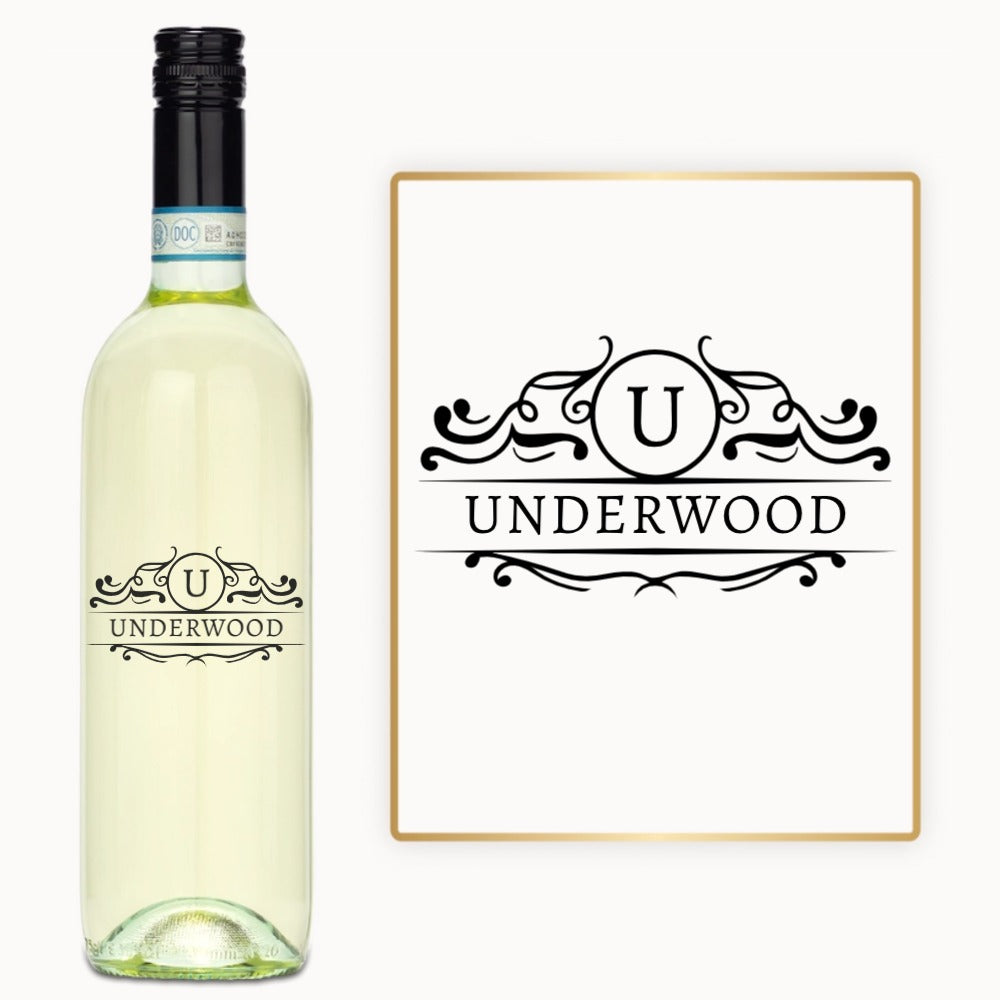 Circle Crest Monogram – Custom Engraved Wine