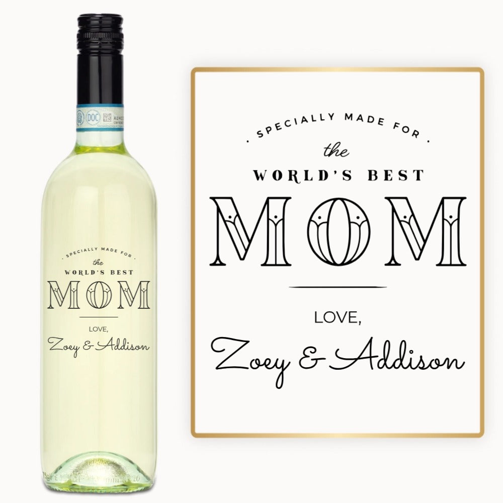 World’s Best Mom – Custom Engraved Wine