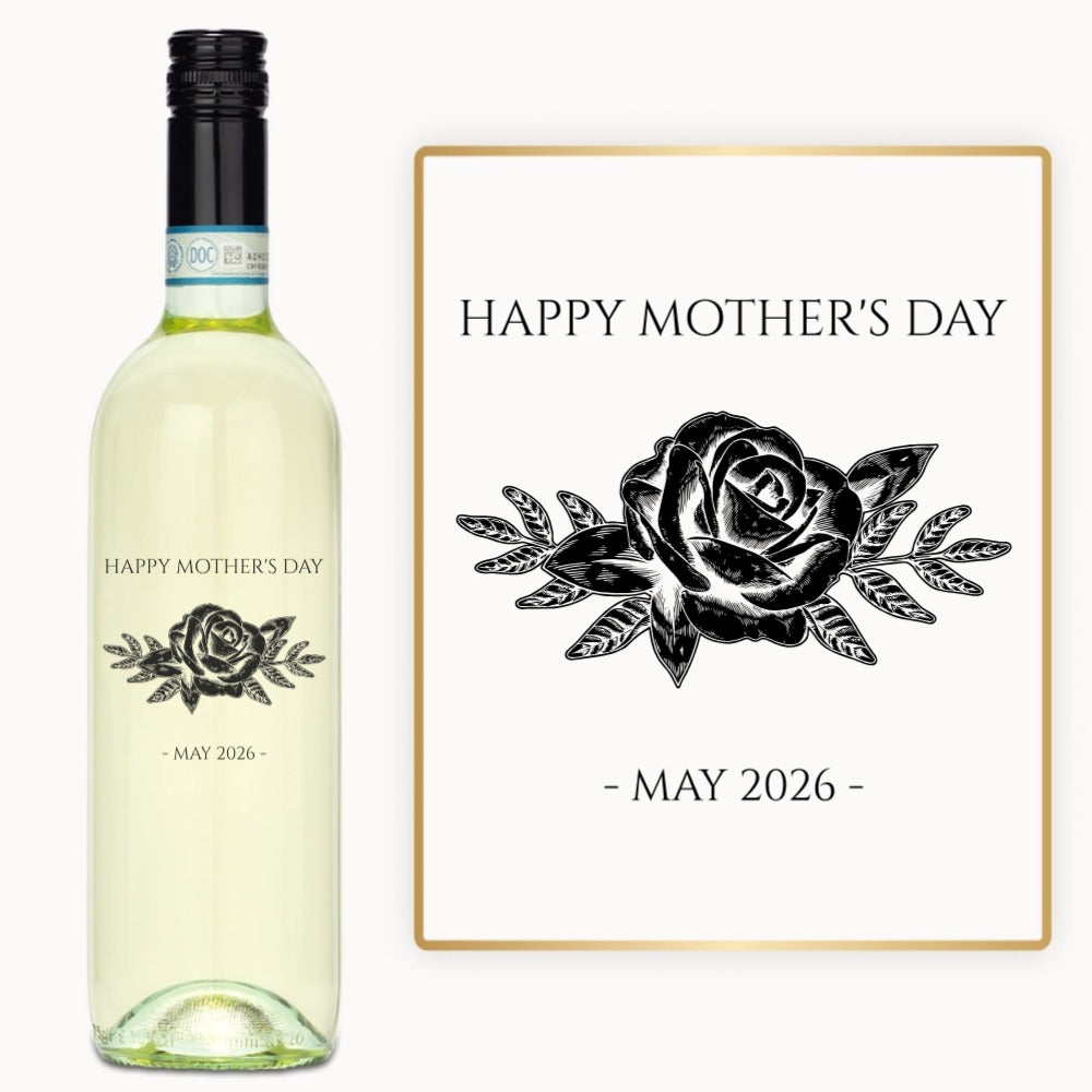 Mother’s Day Rose - Engraved Wine Gift