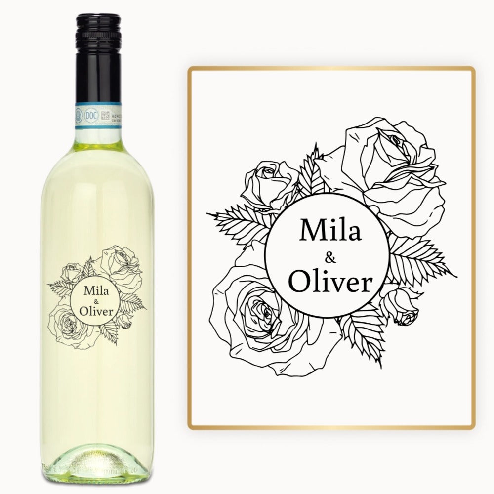 Rose Bouquet Names – Custom Engraved Wine