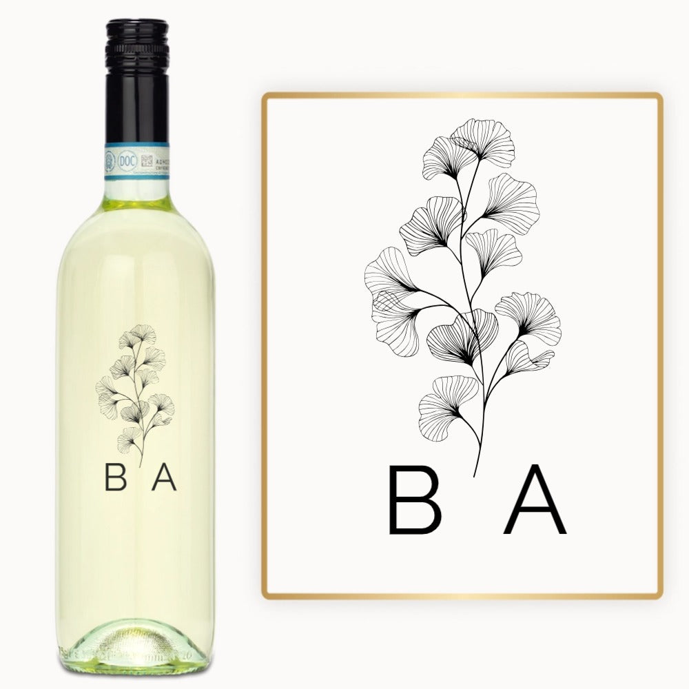Ginkgo Monogram – Custom Engraved Wine
