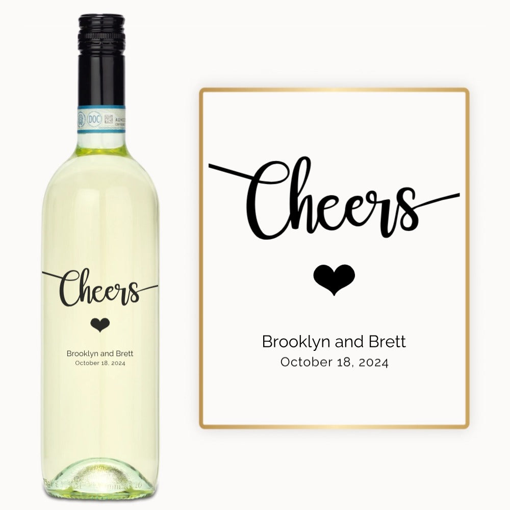 Cheers Heart – Custom Engraved Wine