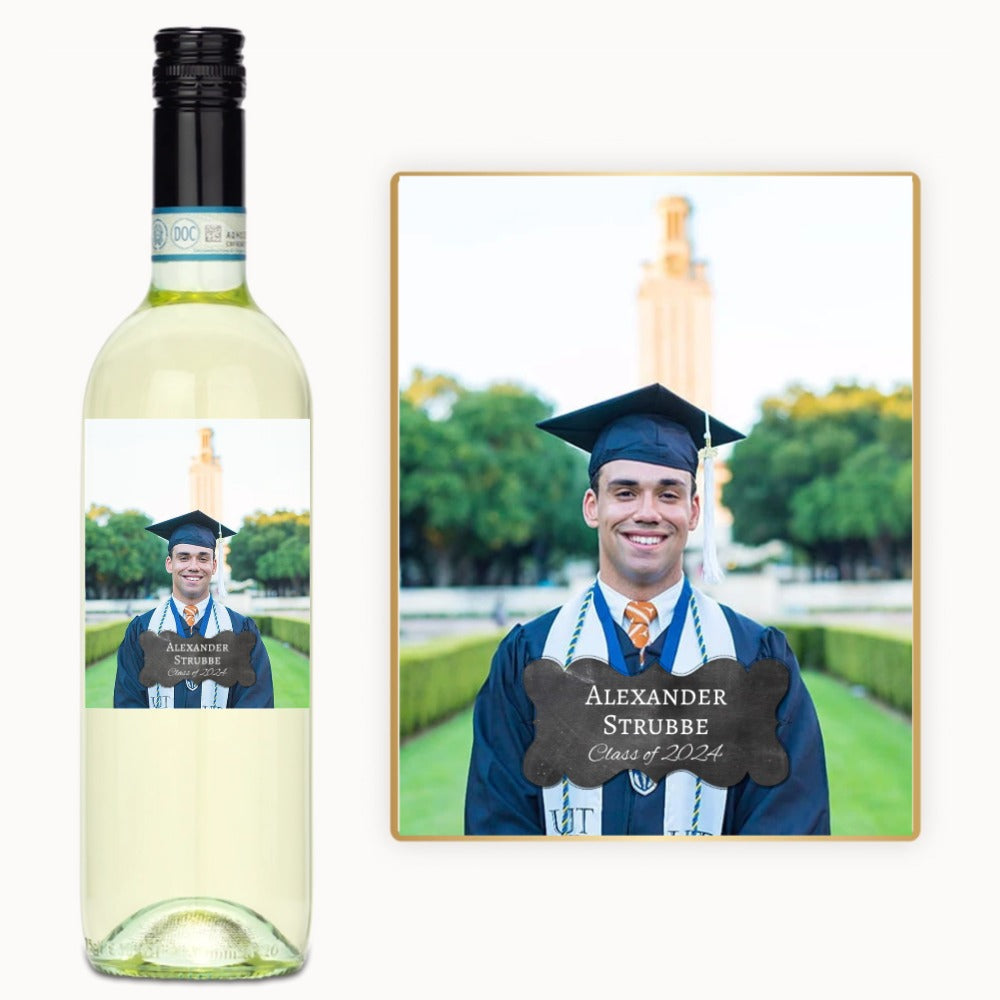 Graduate Photo Keepsake – Custom Label Wine