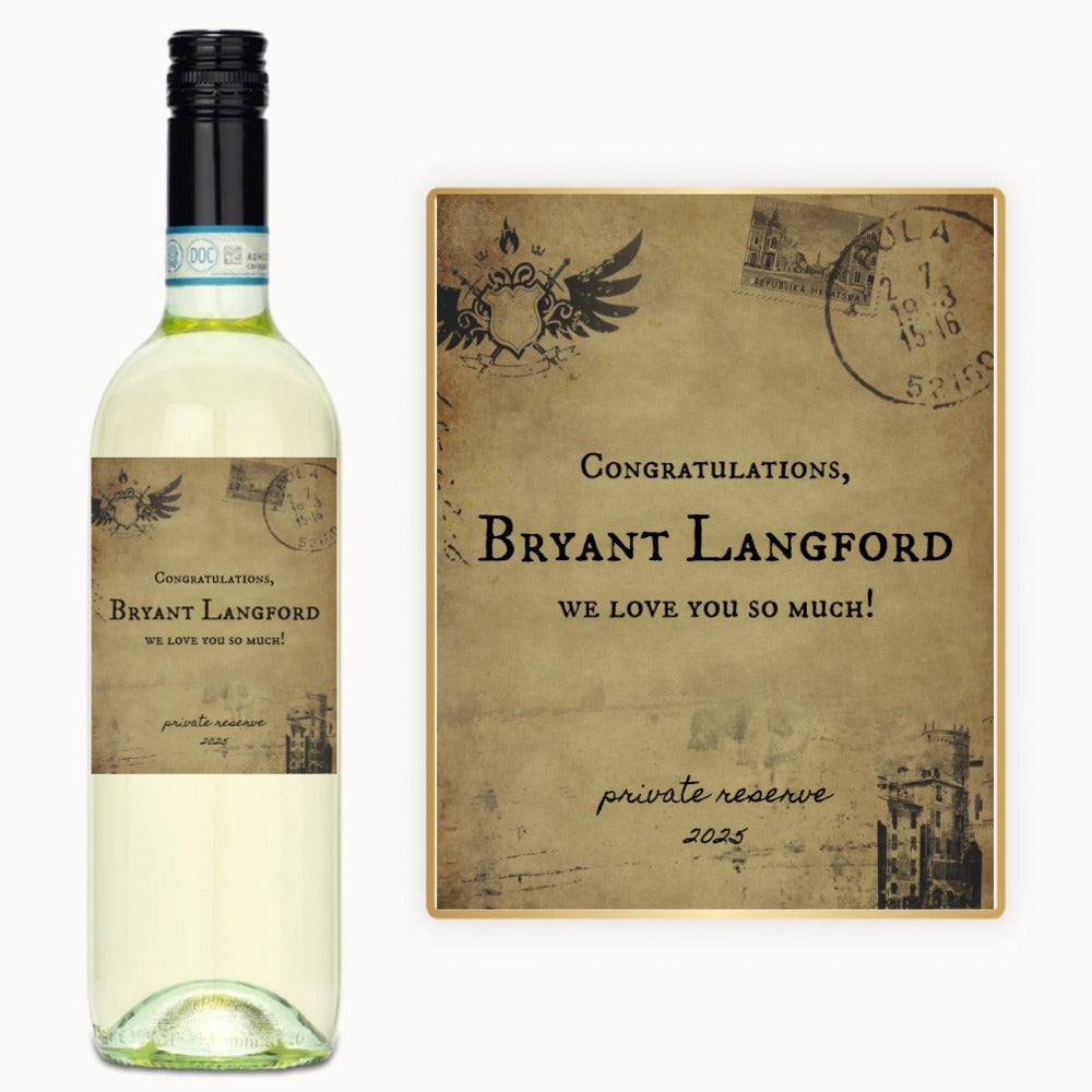 Vintage Postcard – Custom Label Wine