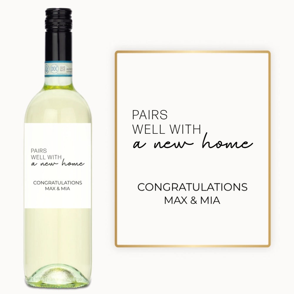 Pairs Well With a New Home – Custom Label Wine
