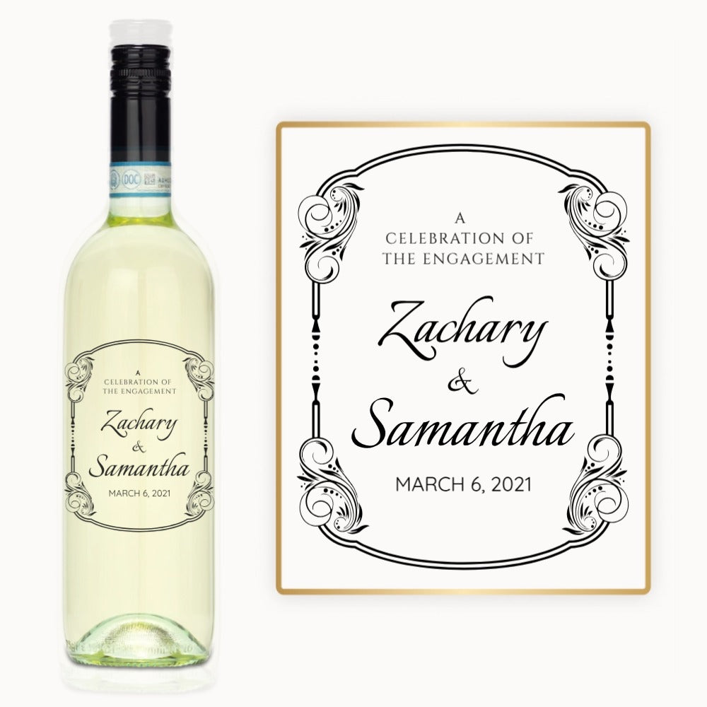 Art Nouveau Frame – Custom Engraved Wine