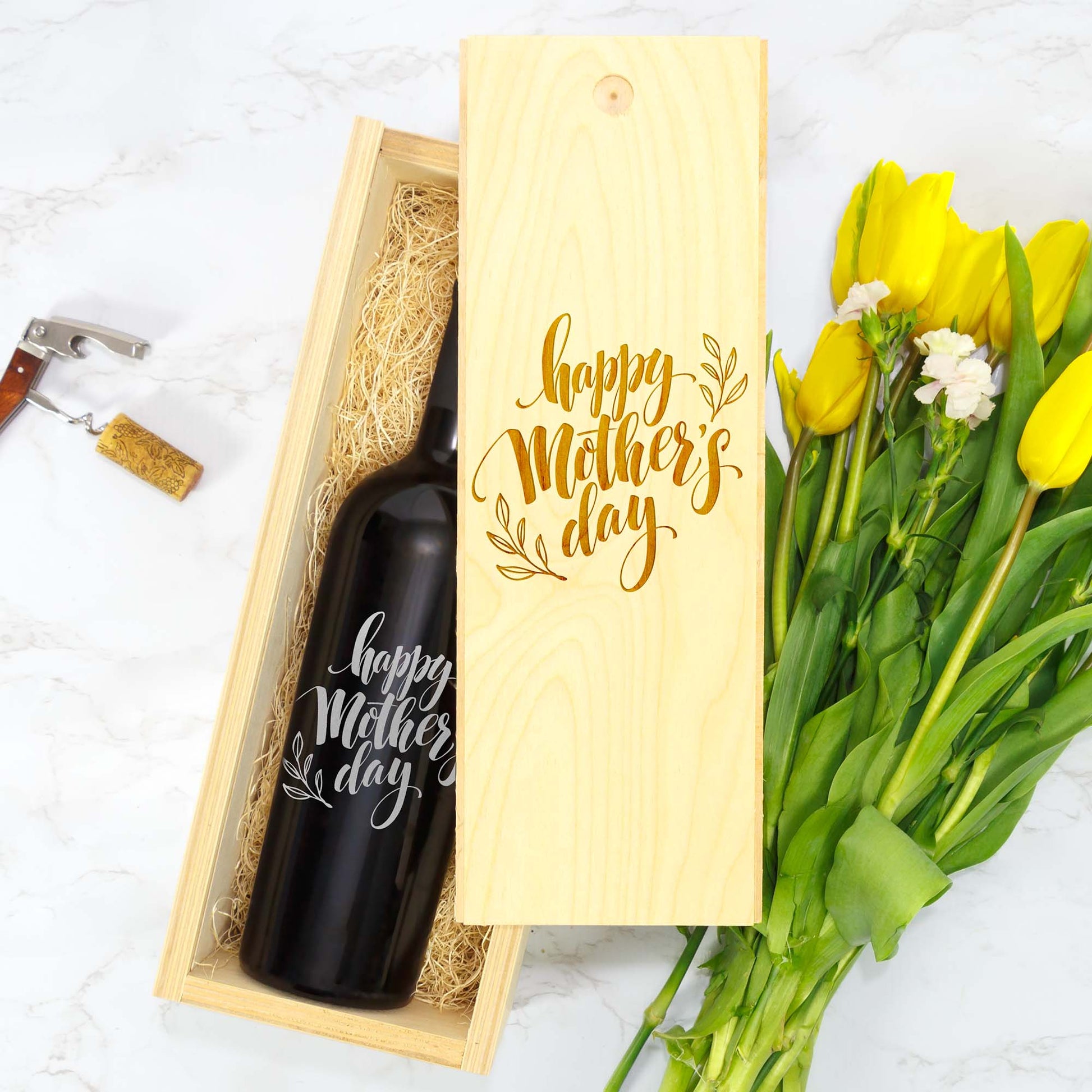 Custom Engraved Large Format Wine Box