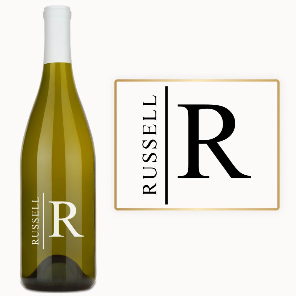 Modern Initial Name – Custom Engraved Wine