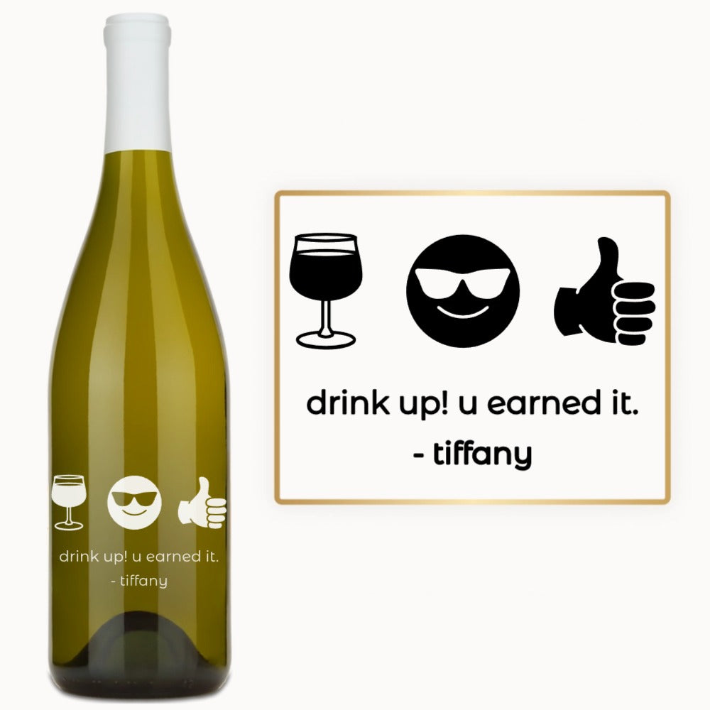 Emoji Celebration – Custom Engraved Wine