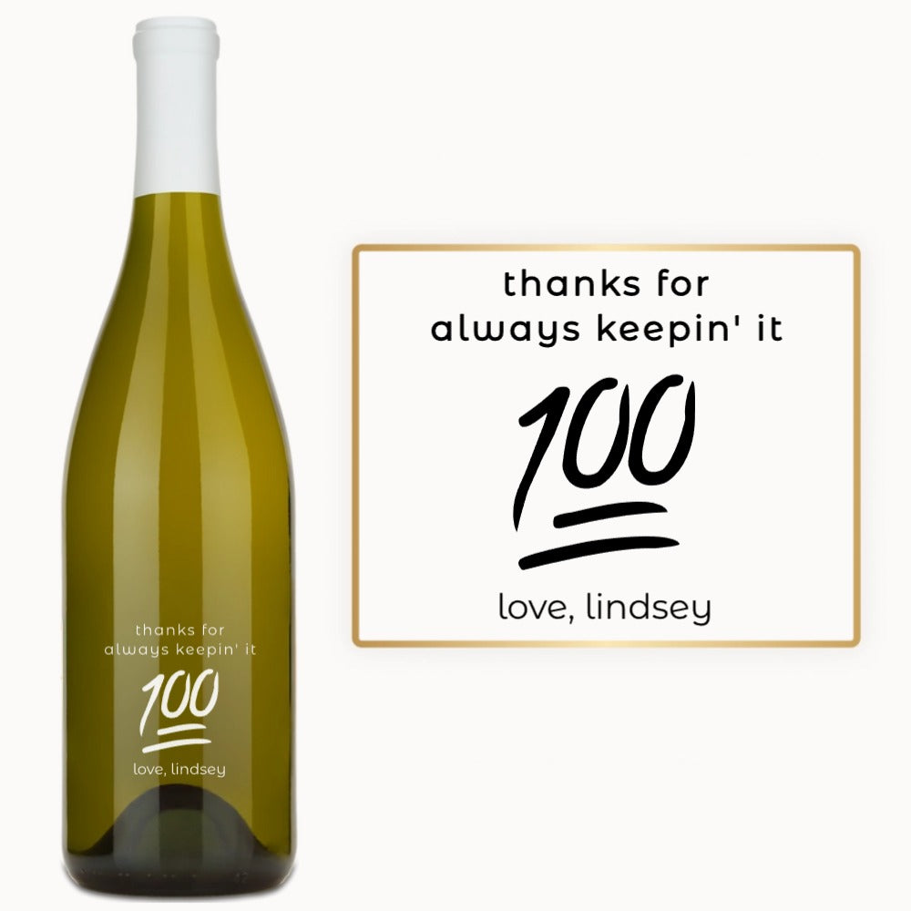 Keep It 100 – Engraved Wine