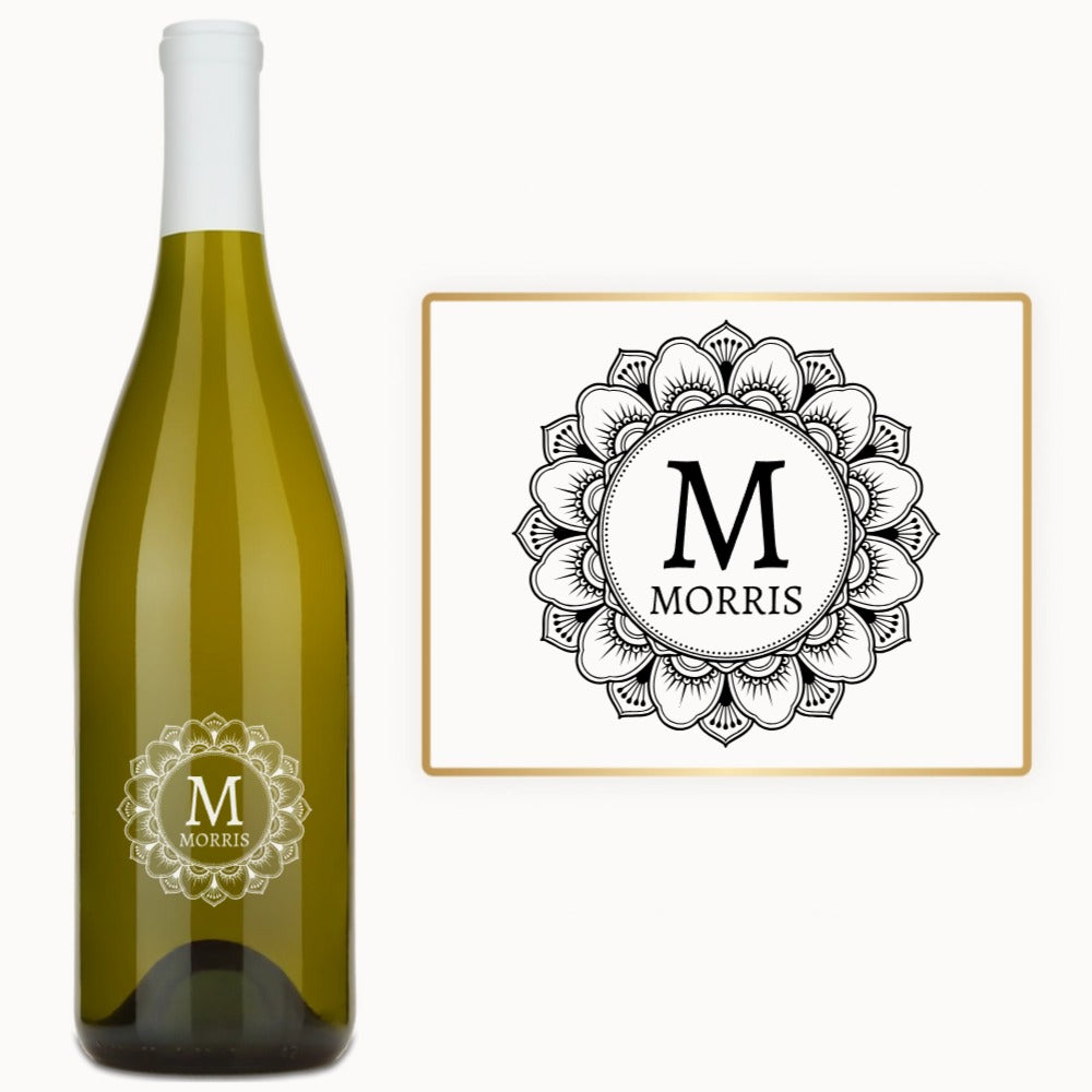 Filigree Monogram – Custom Engraved Wine