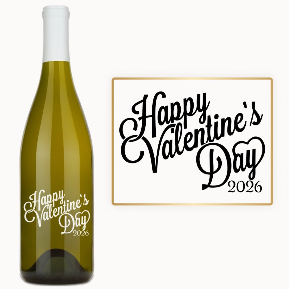Valentine’s Day Script – Custom Engraved Wine