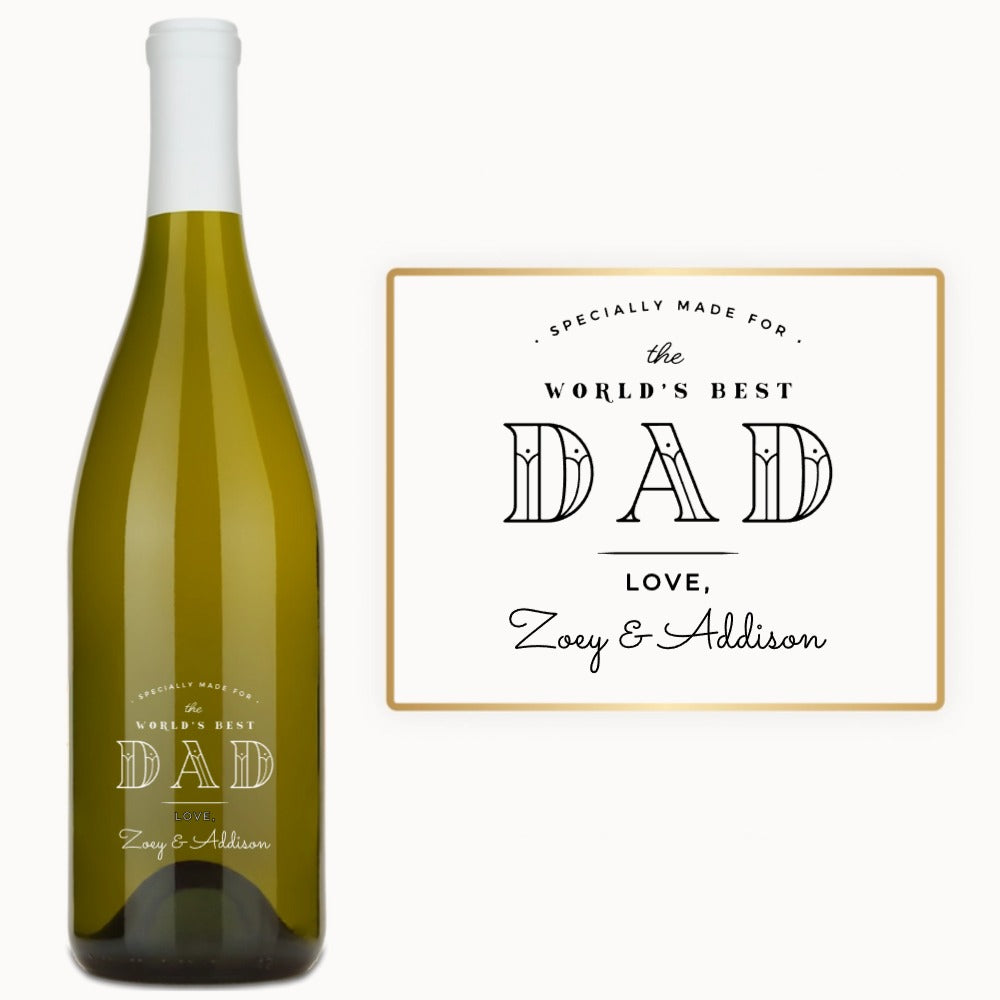 World’s Best Dad – Custom Engraved Wine