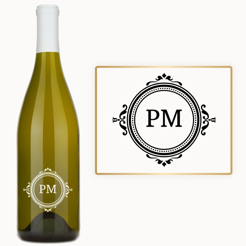 Circle Monogram Initial – Custom Engraved Wine