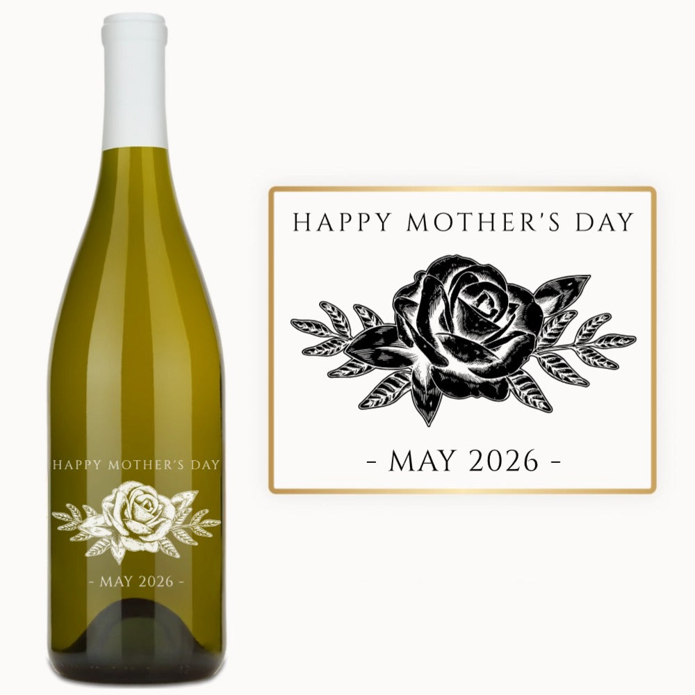 Mother’s Day Rose - Engraved Wine Gift