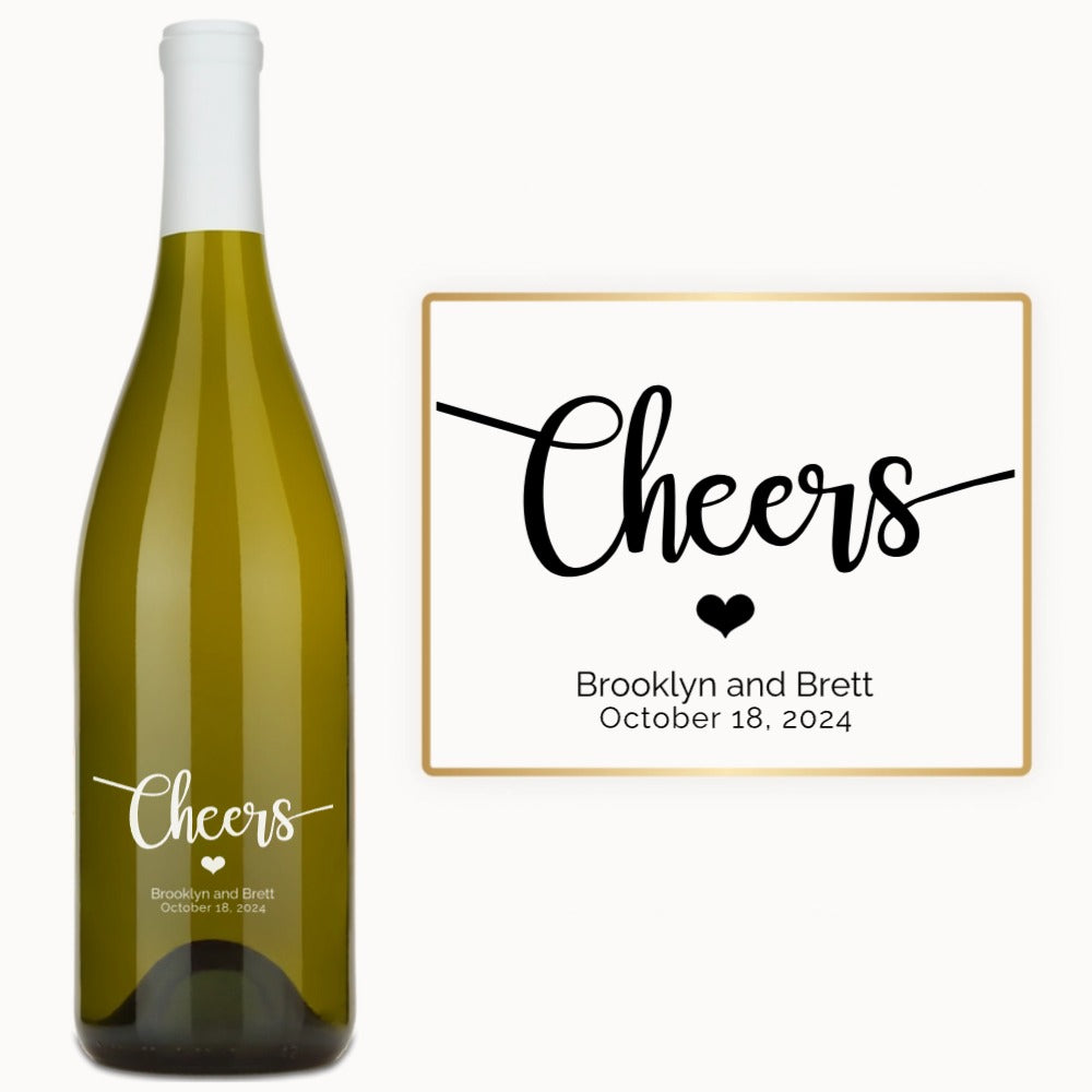 Cheers Heart – Custom Engraved Wine