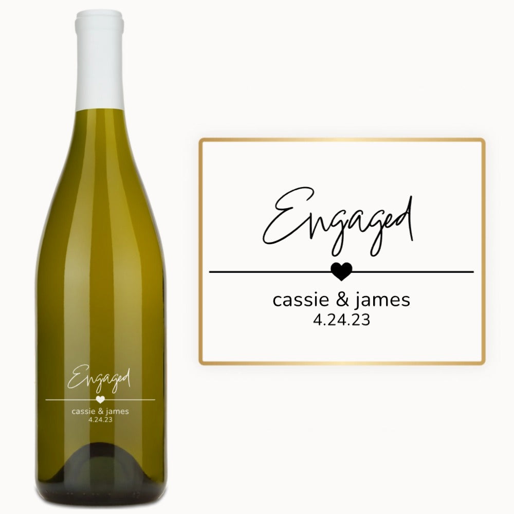 Just Engaged – Custom Engraved Wine