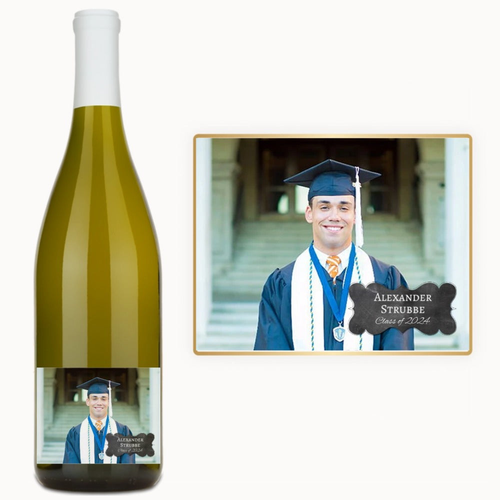 Graduate Photo Keepsake – Custom Label Wine