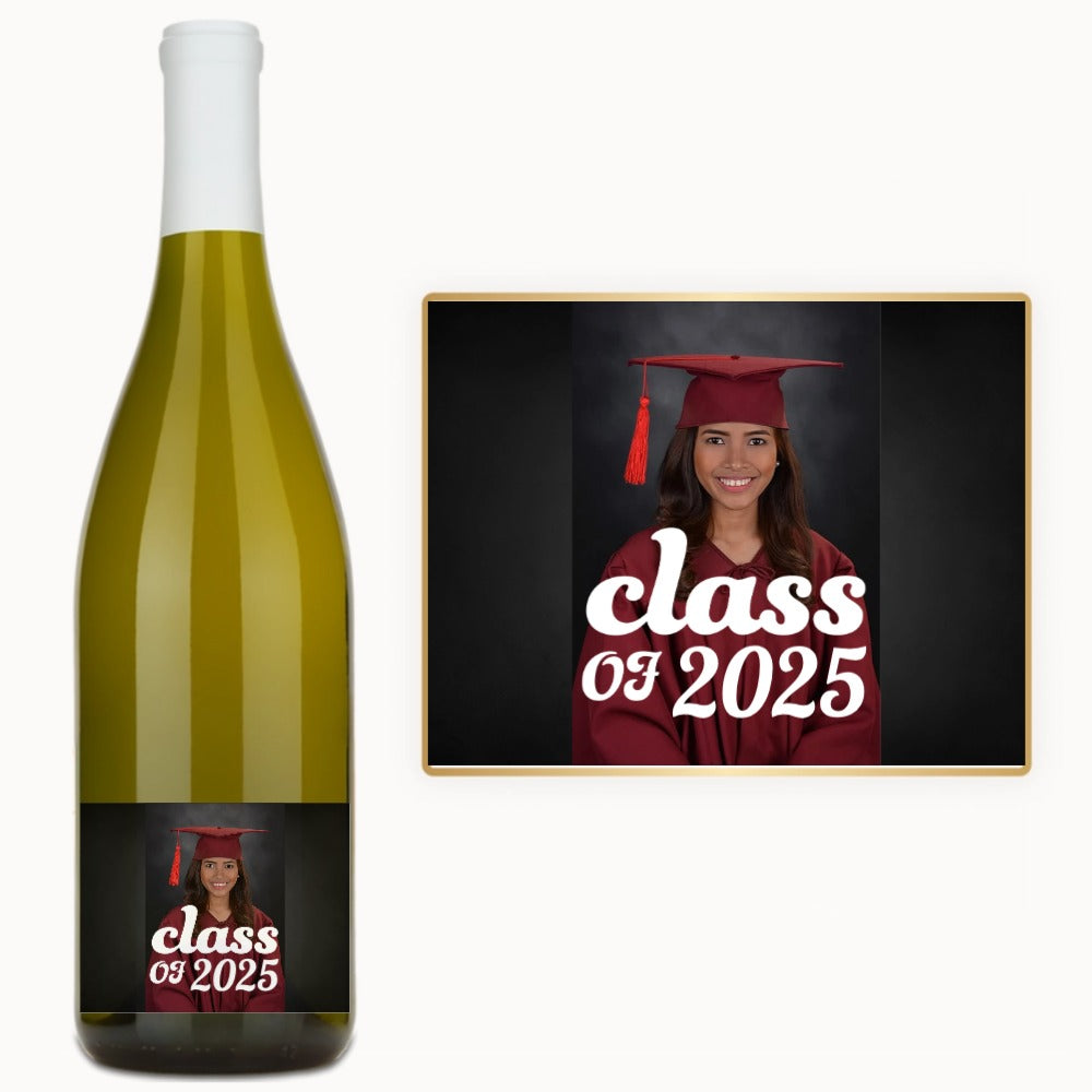 Graduation Photo Class Year – Custom Label Wine